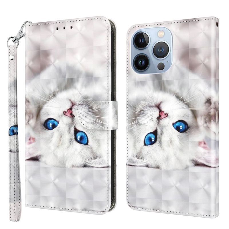 Flip Cover iPhone 14 Pro Med Snor Kun Thong Cats