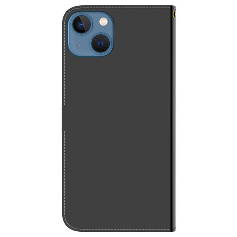 Flip Cover iPhone 14 Spejlcover I Imiteret Læder