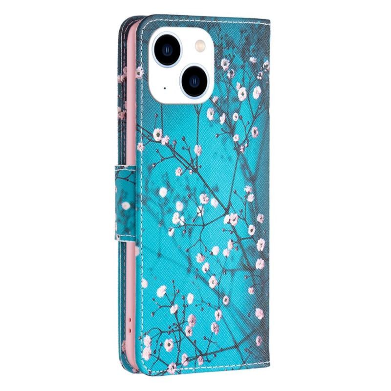 Flip Cover iPhone 15 Blomstrende Grene