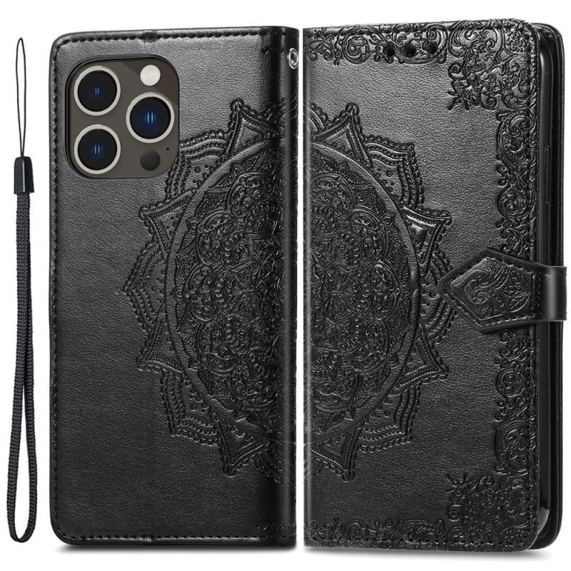 Flip Cover iPhone 15 Pro Barok Mandala