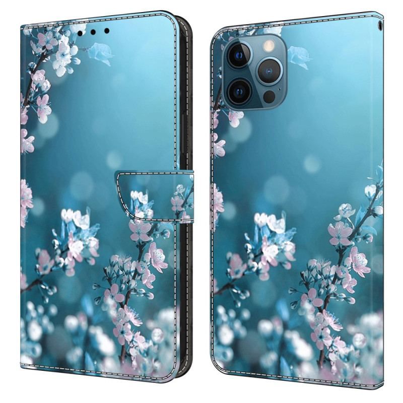 Flip Cover iPhone 15 Pro Blommeblomster