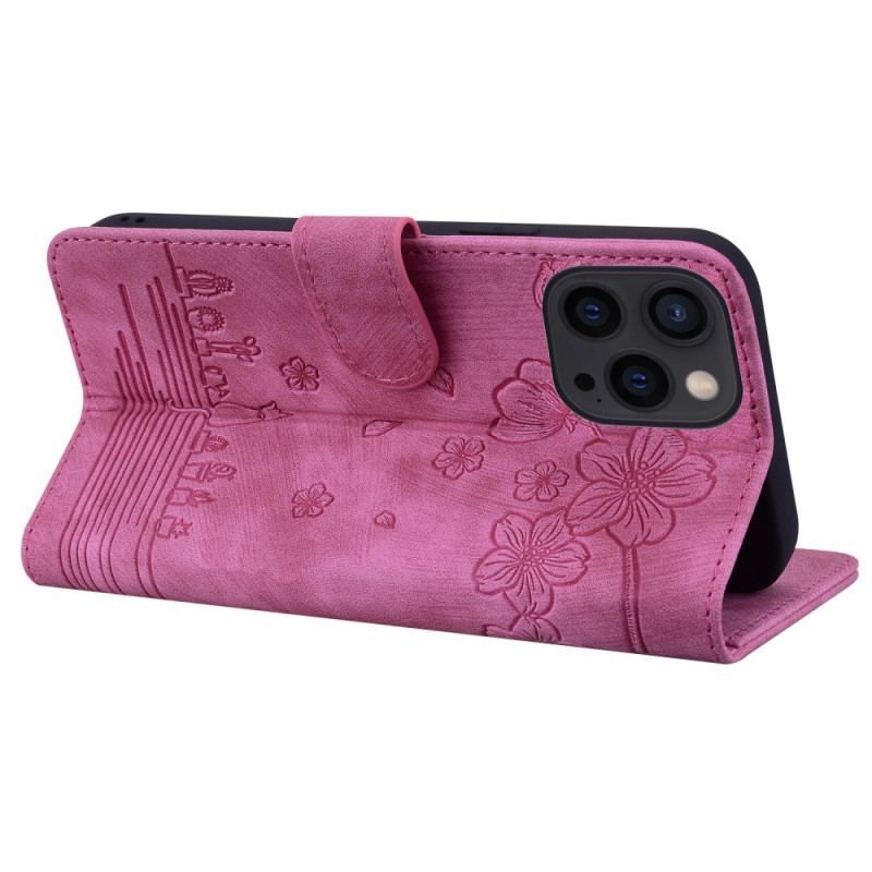 Flip Cover iPhone 15 Pro Max Med Snor Thong Cat Daydream