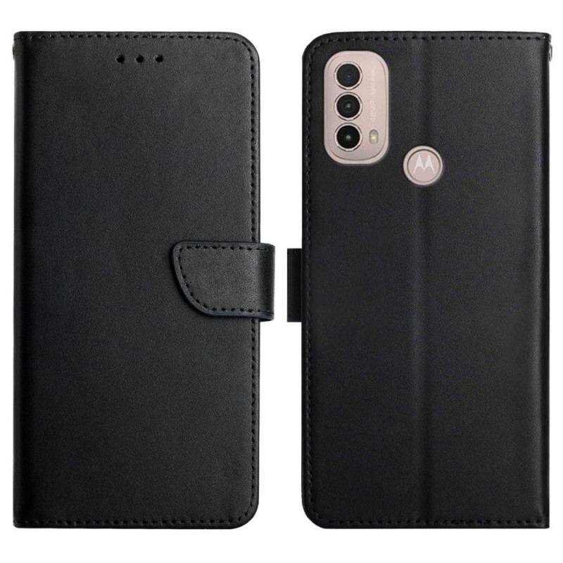 Flip Cover Moto E40 / E30 / E20 Ægte Nappa Læder