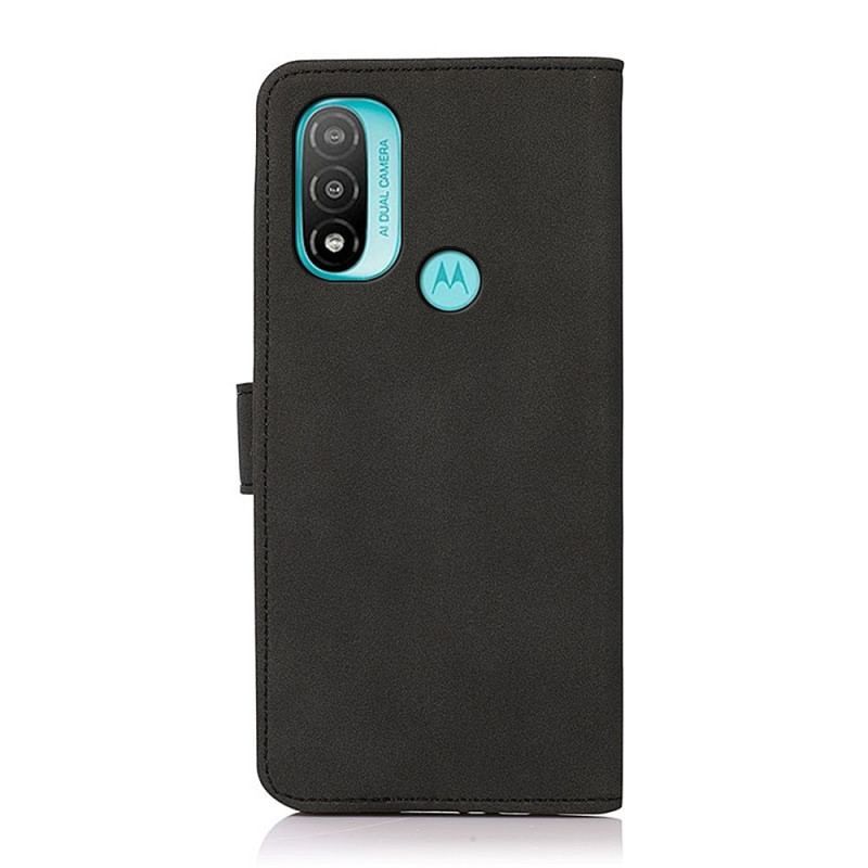 Flip Cover Moto E40 / E30 / E20 Khazneh Fashion Læder Effekt