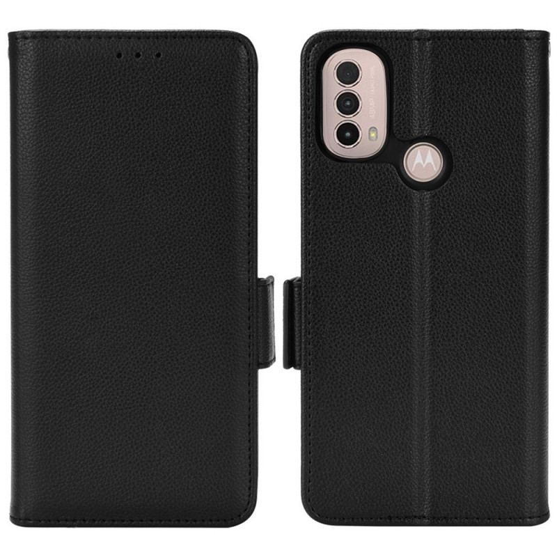 Flip Cover Moto E40 / E30 / E20 Læder Cover Flap Dobbelt Nye Farver