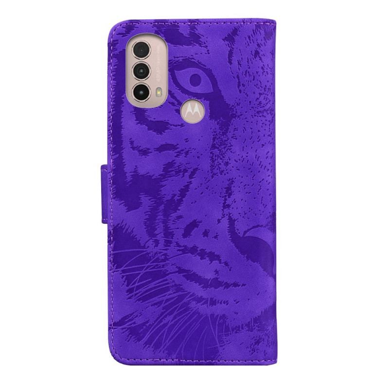 Flip Cover Moto E40 / E30 / E20 Tiger Ansigtsprint