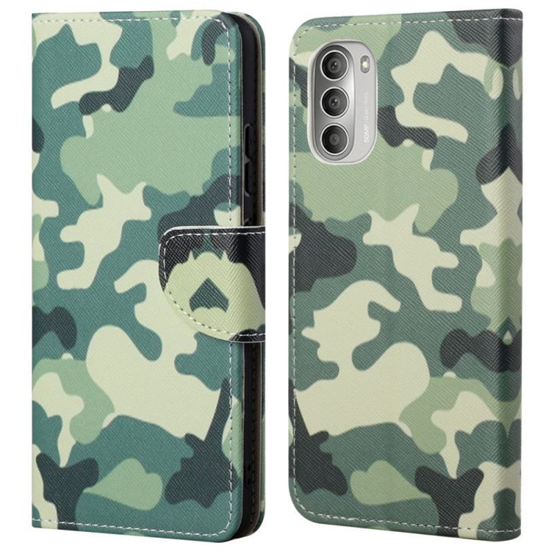 Flip Cover Moto G51 5G Militær Camouflage