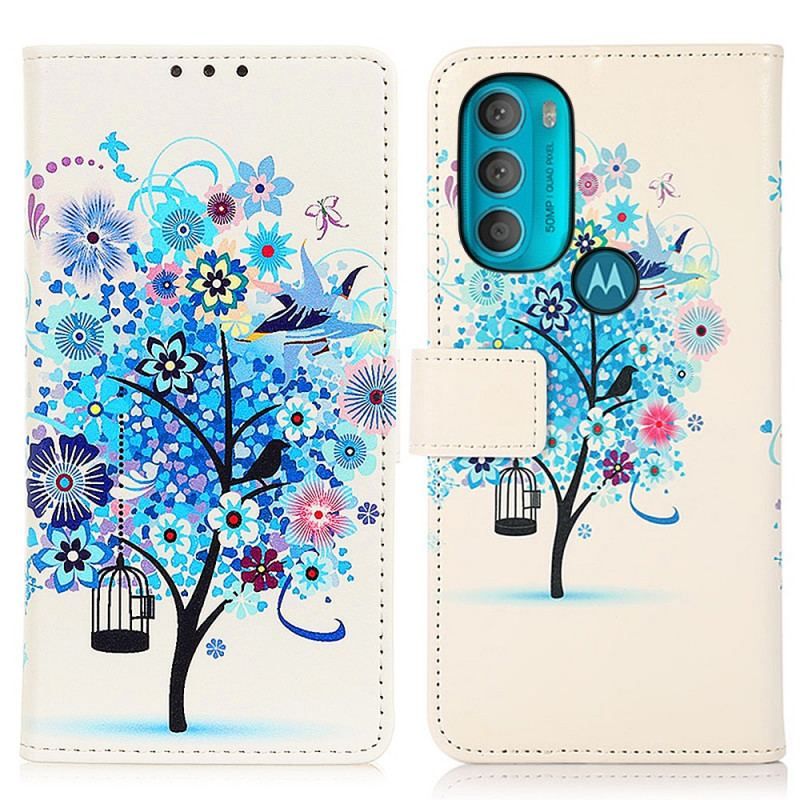 Flip Cover Moto G71 5G Blomstrende Træ