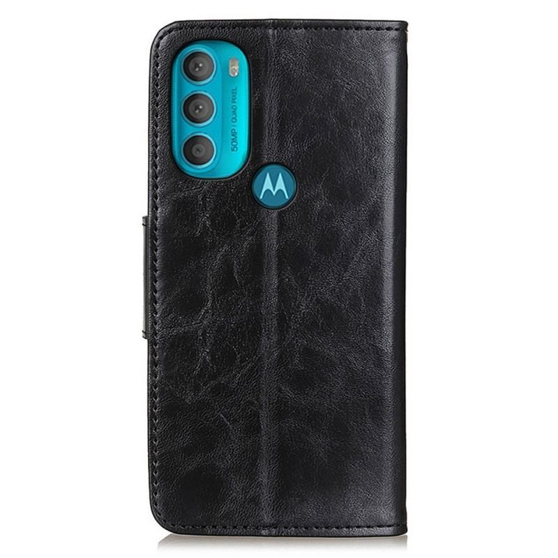 Flip Cover Moto G71 5G Læder Cover Dobbeltsidet Magnetisk Klap