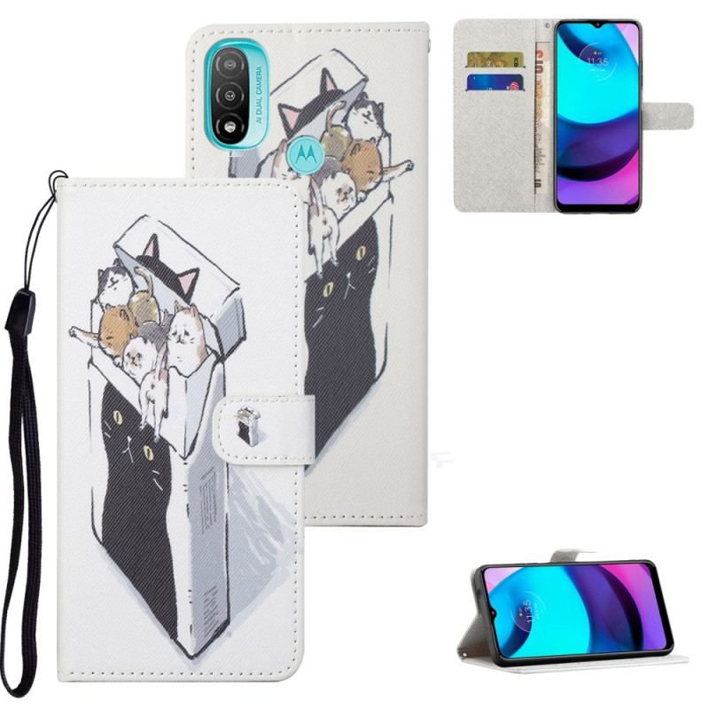 Flip Cover Moto G71 5G Med Snor Levering Thong Cats