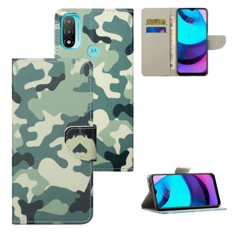 Flip Cover Moto G71 5G Militær Camouflage