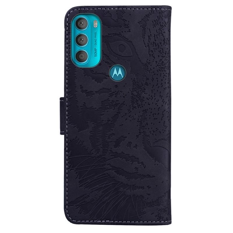 Flip Cover Moto G71 5G Tiger Ansigtsprint