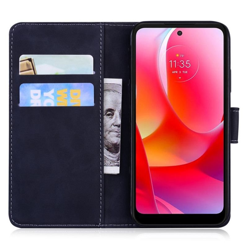 Flip Cover Moto G71 5G Tiger Ansigtsprint