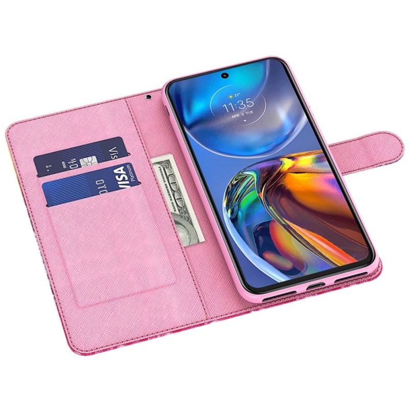 Flip Cover Moto G73 5G Med Snor Strappy Paisley Mønster