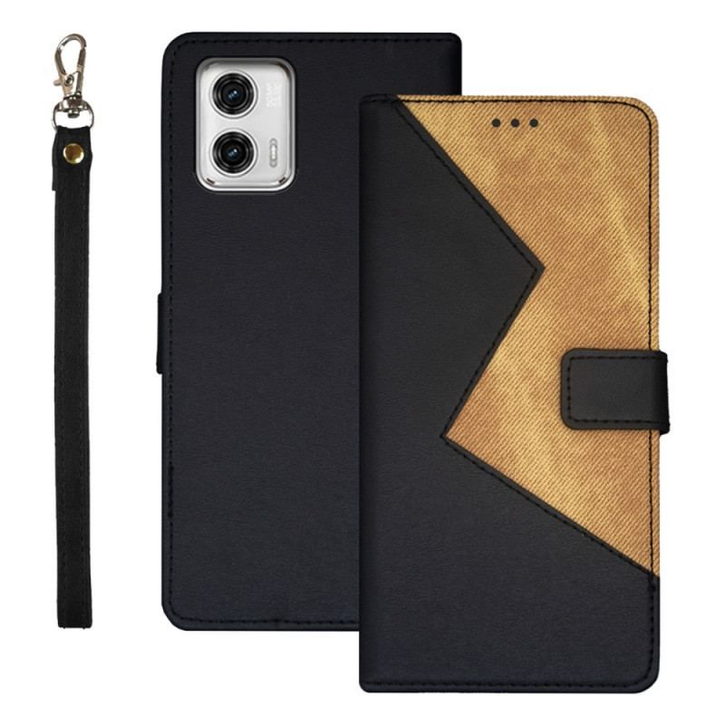 Flip Cover Moto G73 5G Tofarvet Idewei