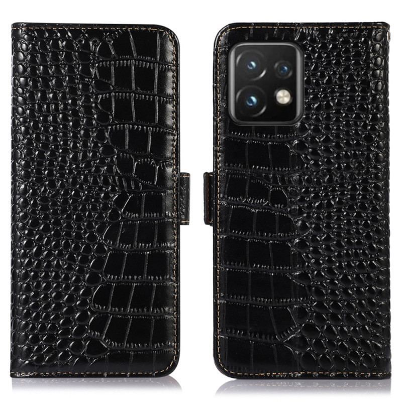 Flip Cover Motorola Edge 40 Pro Crocodile Style Rfid