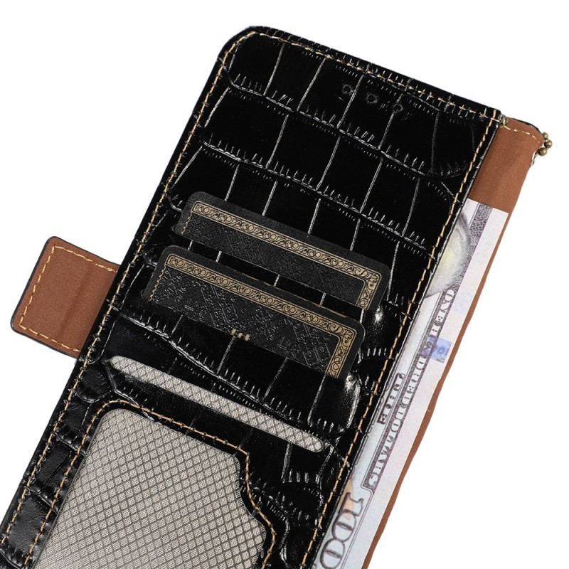 Flip Cover Motorola Edge 40 Pro Crocodile Style Rfid