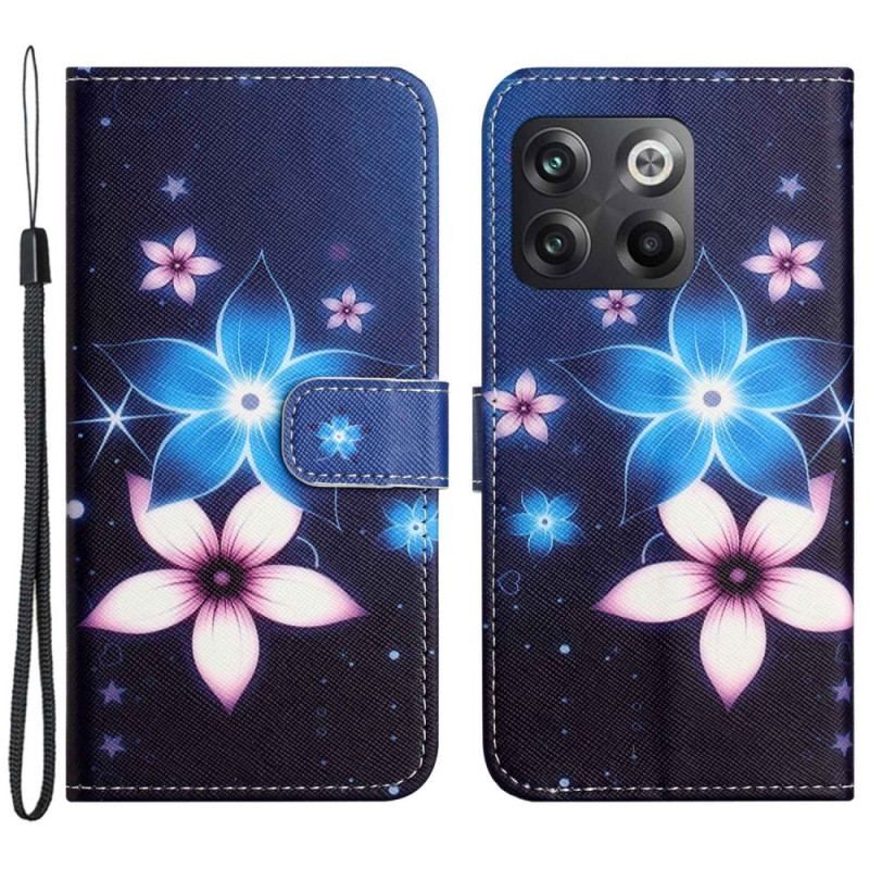 Flip Cover OnePlus 10T 5G Med Snor Lunar Strap Blomster