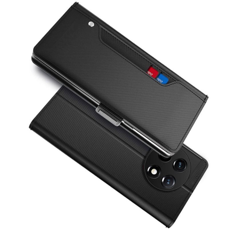 Flip Cover OnePlus 11 5G Aftageligt Spejl Og Kortholder