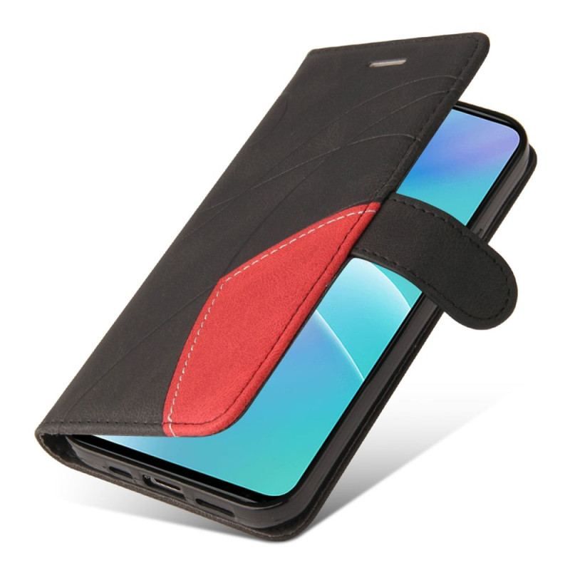 Flip Cover OnePlus Nord 2T 5G Bicolor Kt Læderserie Med Stropkortholder