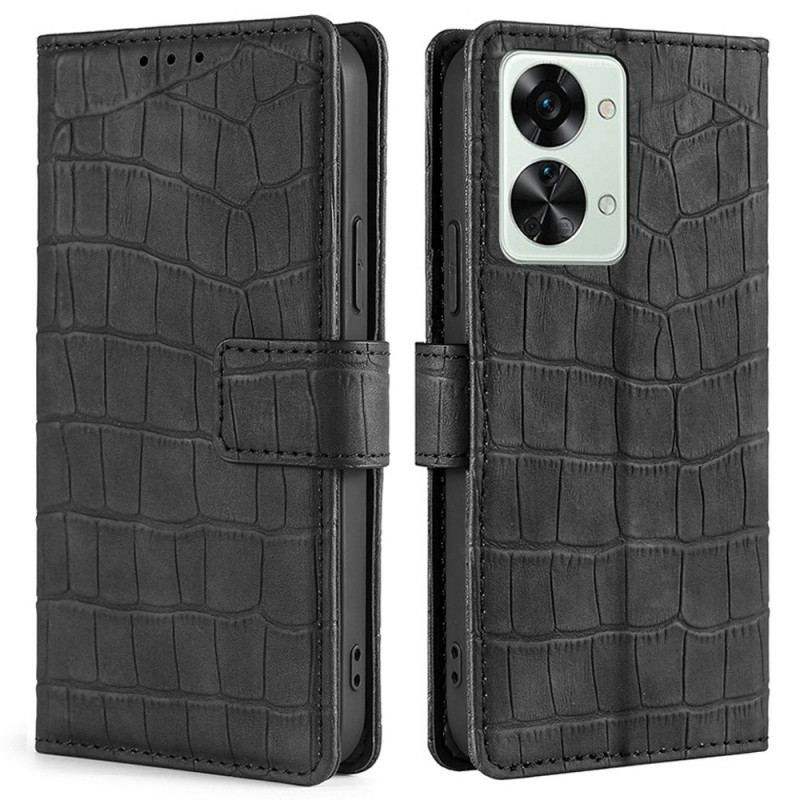 Flip Cover OnePlus Nord 2T 5G Krokodillehudstil