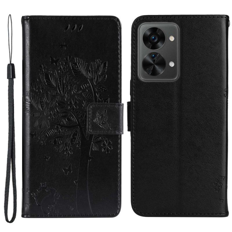 Flip Cover OnePlus Nord 2T 5G Med Snor Remkortholder