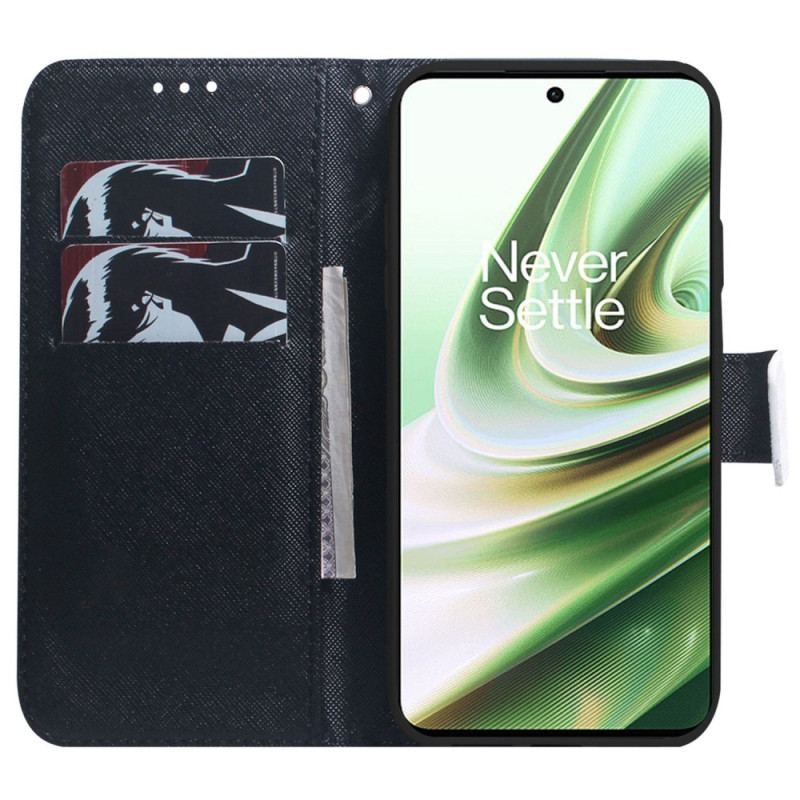 Flip Cover OnePlus Nord 2T 5G Med Snor Strappy Panda