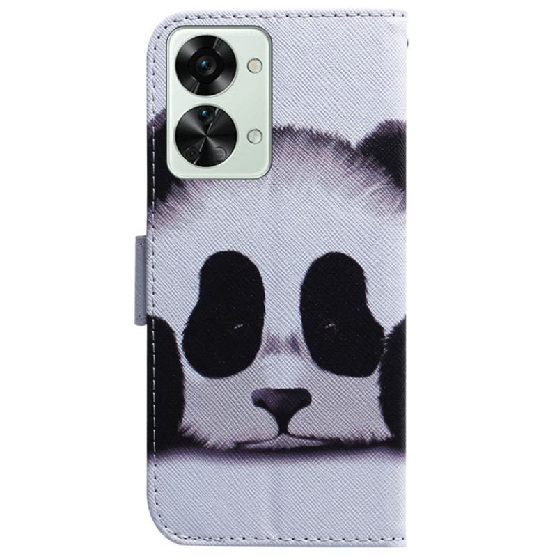 Flip Cover OnePlus Nord 2T 5G Med Snor Strappy Panda