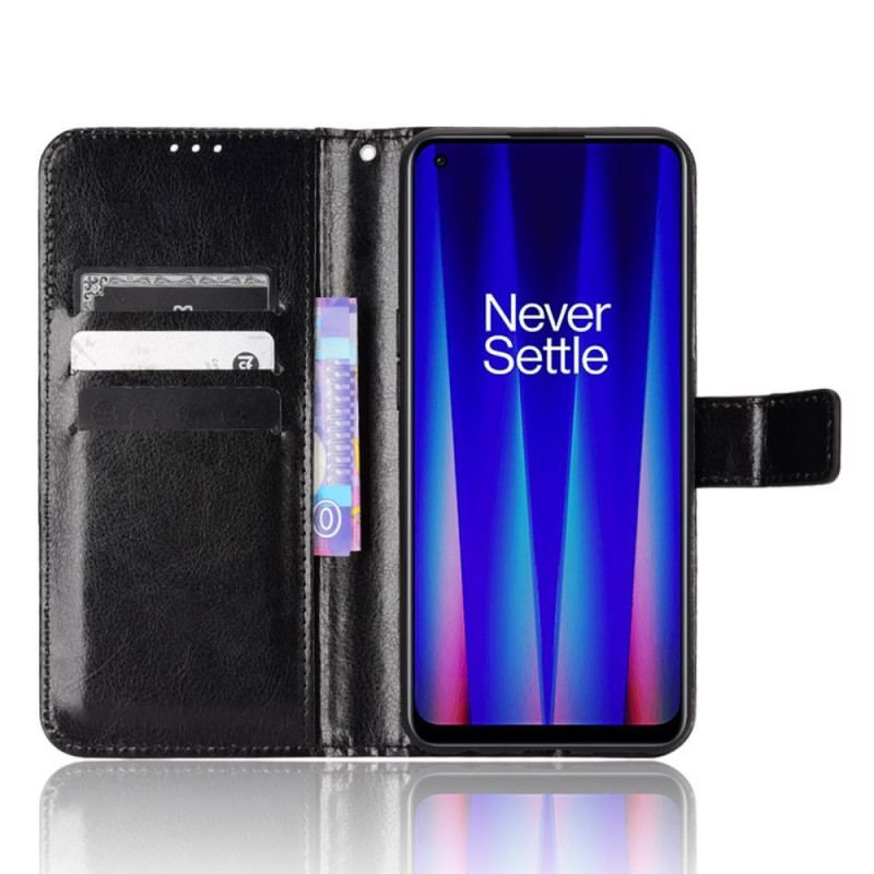 Flip Cover OnePlus Nord CE 2 5G Med Snor Klassisk Strappy Imiteret Læder