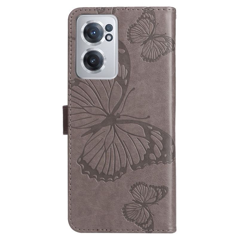 Flip Cover OnePlus Nord CE 2 5G Sommerfugletryk