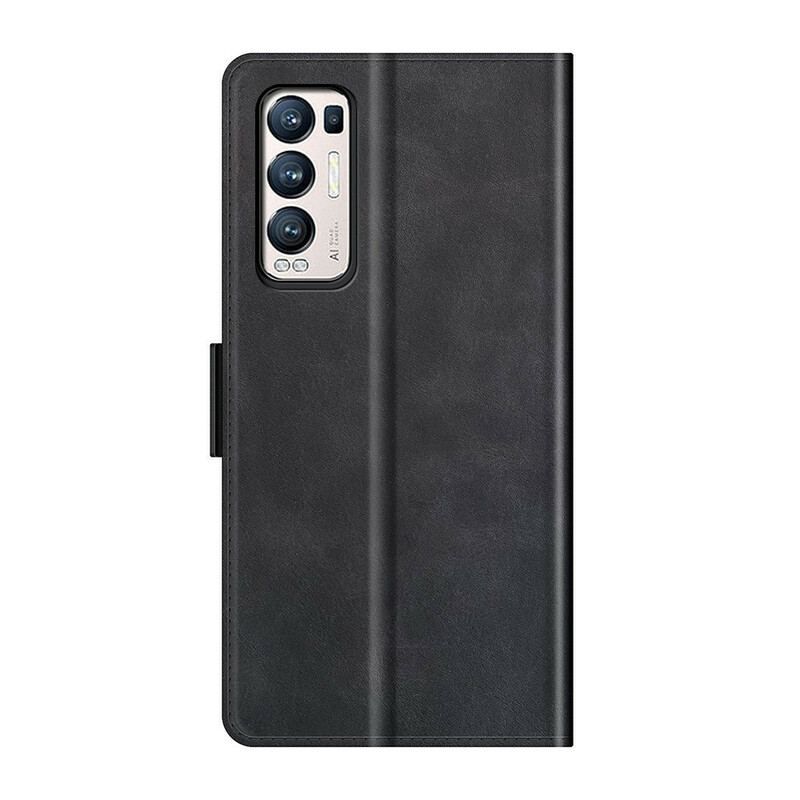 Flip Cover Oppo Find X3 Neo Læder Cover Klassisk Dobbeltklap