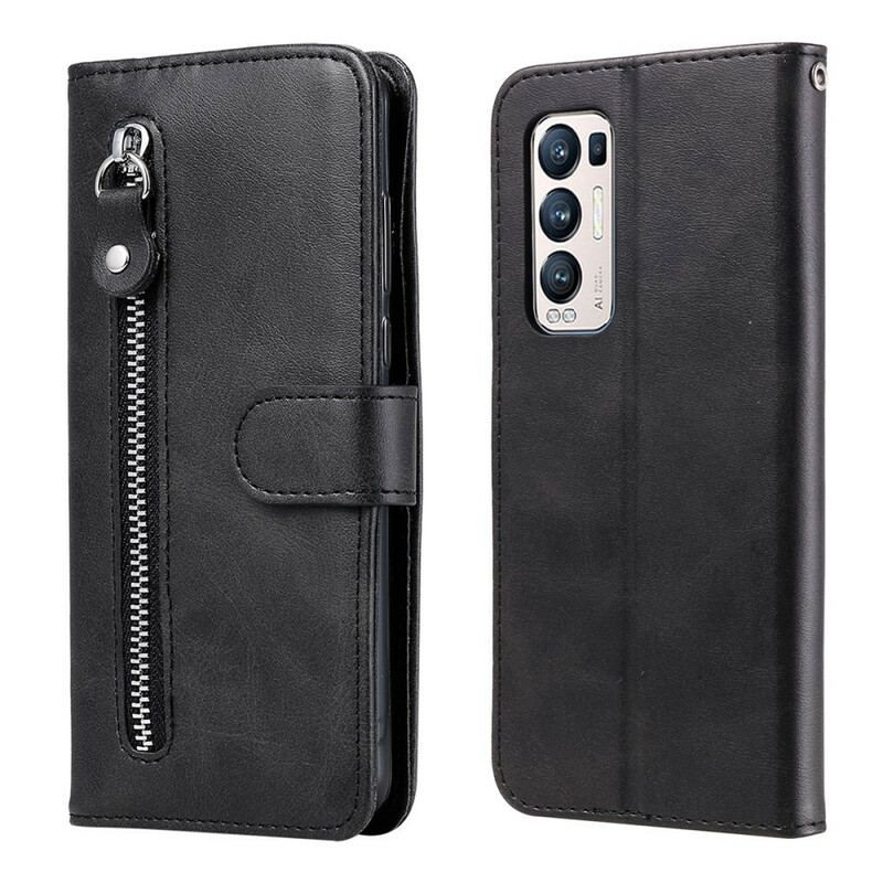 Flip Cover Oppo Find X3 Neo Vintage Møntpung