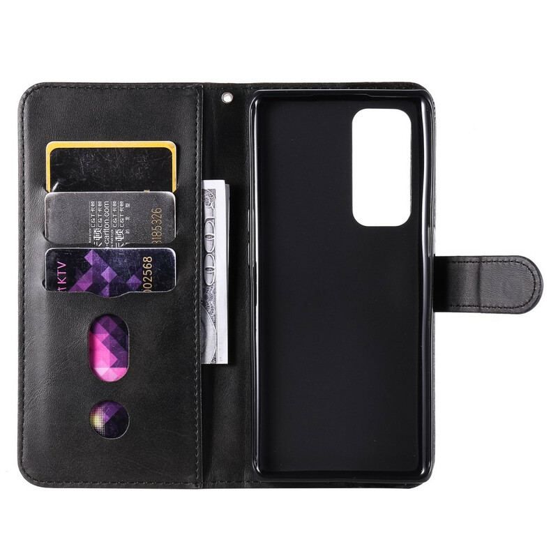 Flip Cover Oppo Find X3 Neo Vintage Møntpung