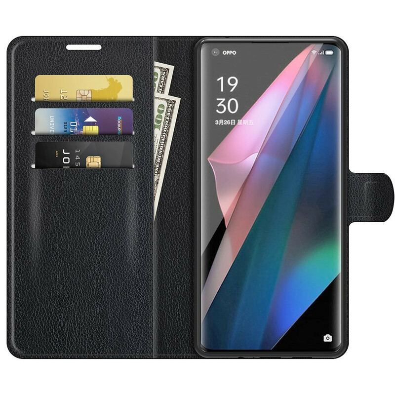 Flip Cover Oppo Find X3 Pro Klassisk