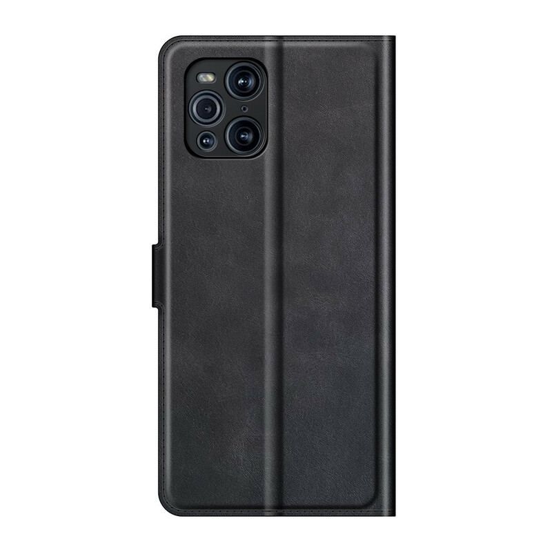 Flip Cover Oppo Find X3 Pro Slank Ekstrem Lædereffekt