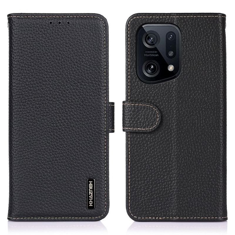 Flip Cover Oppo Find X5 Khazneh Litchi Læder