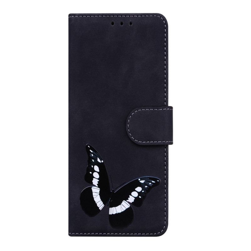 Flip Cover Oppo Find X5 Lite Skin-touch Butterfly