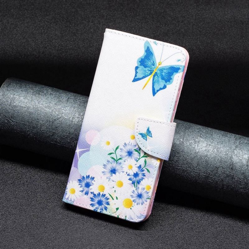 Flip Cover Oppo Reno 7 Akvarel Sommerfugle