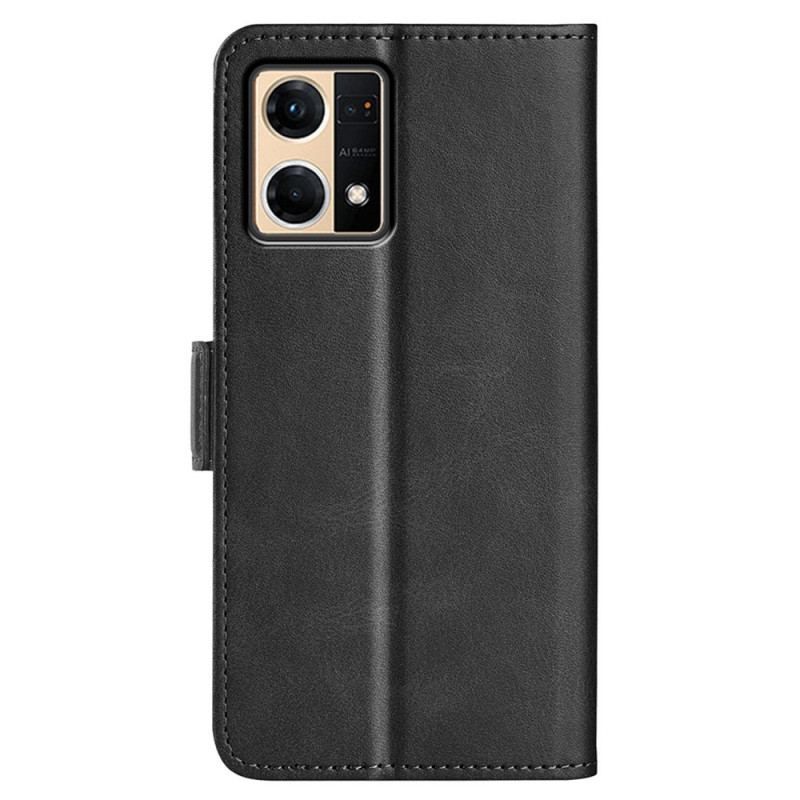 Flip Cover Oppo Reno 7 Dobbelt Lås