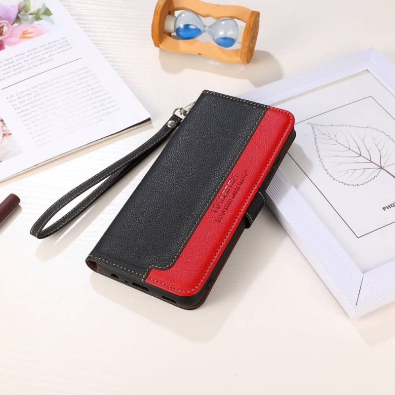 Flip Cover Oppo Reno 7 Lychee Style Rfid Khazneh