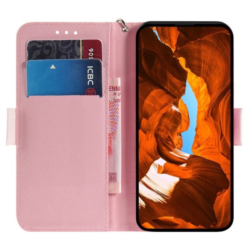 Flip Cover Oppo Reno 7 Med Snor Panda Love Med Snor