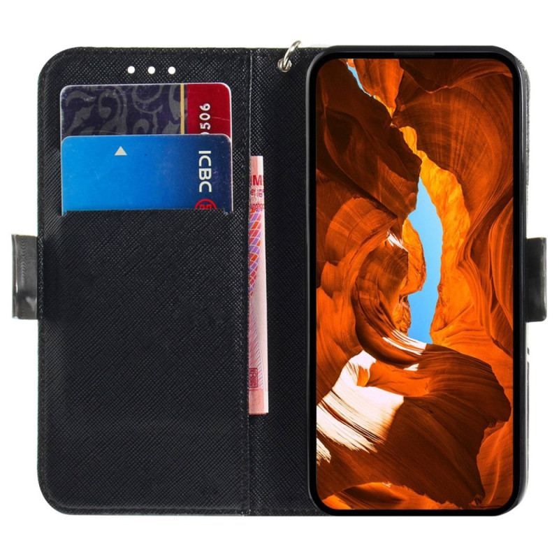 Flip Cover Oppo Reno 7 Med Snor Vred Panda Med Snor