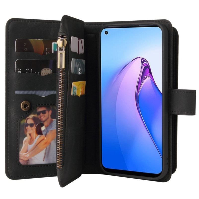 Flip Cover Oppo Reno 8 Multifunktionskortholder