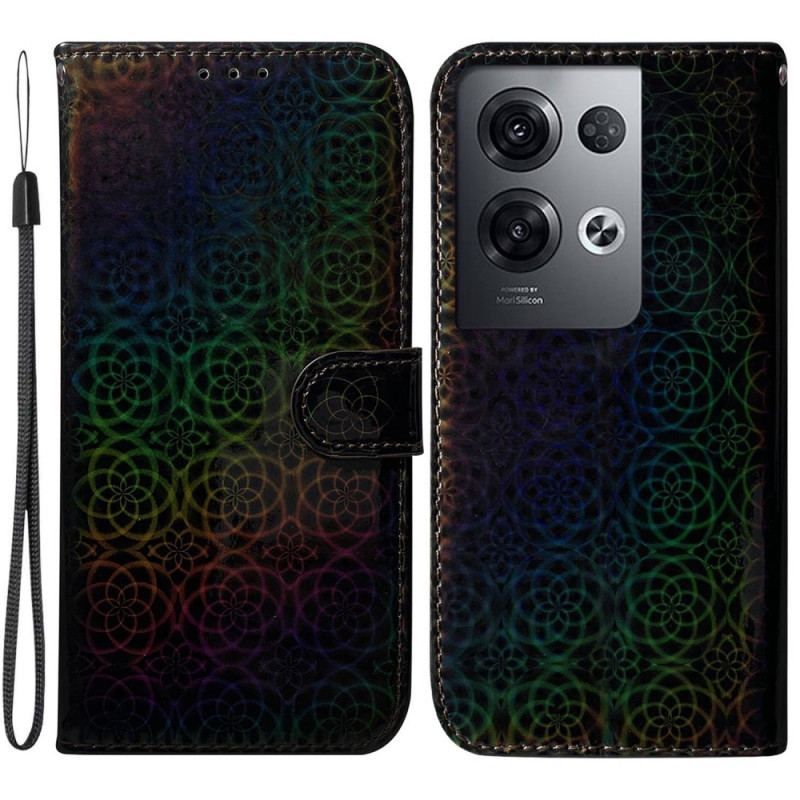 Flip Cover Oppo Reno 8 Pro Disco-stil