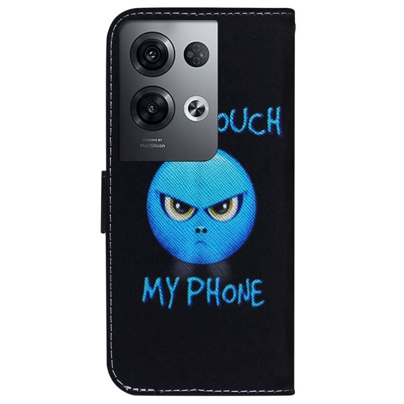 Flip Cover Oppo Reno 8 Pro Med Snor Lanyard Emoji Telefon