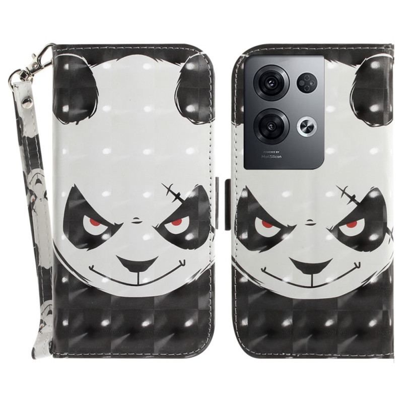 Flip Cover Oppo Reno 8 Pro Vred Panda