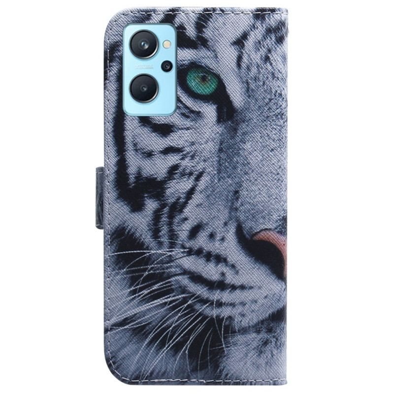 Flip Cover Realme 9i Hvid Tiger