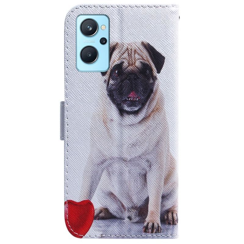 Flip Cover Realme 9i Mops Hund