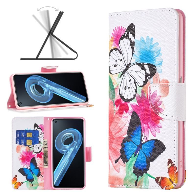 Flip Cover Realme 9i Sommerfugle