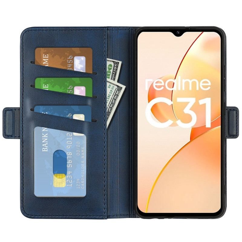 Flip Cover Realme C31 Klassisk Kunstlæder